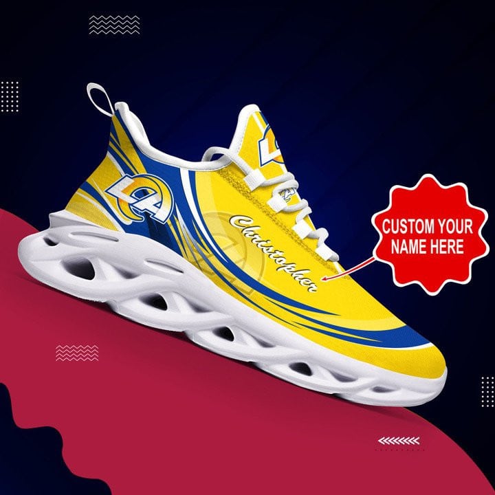 Los Angeles Rams Personalized Yezy Running Sneakers 1