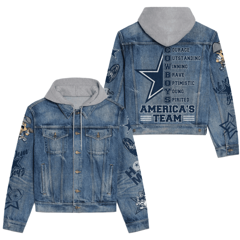 Dallas Cowboys Premium Hooded Denim Jacket