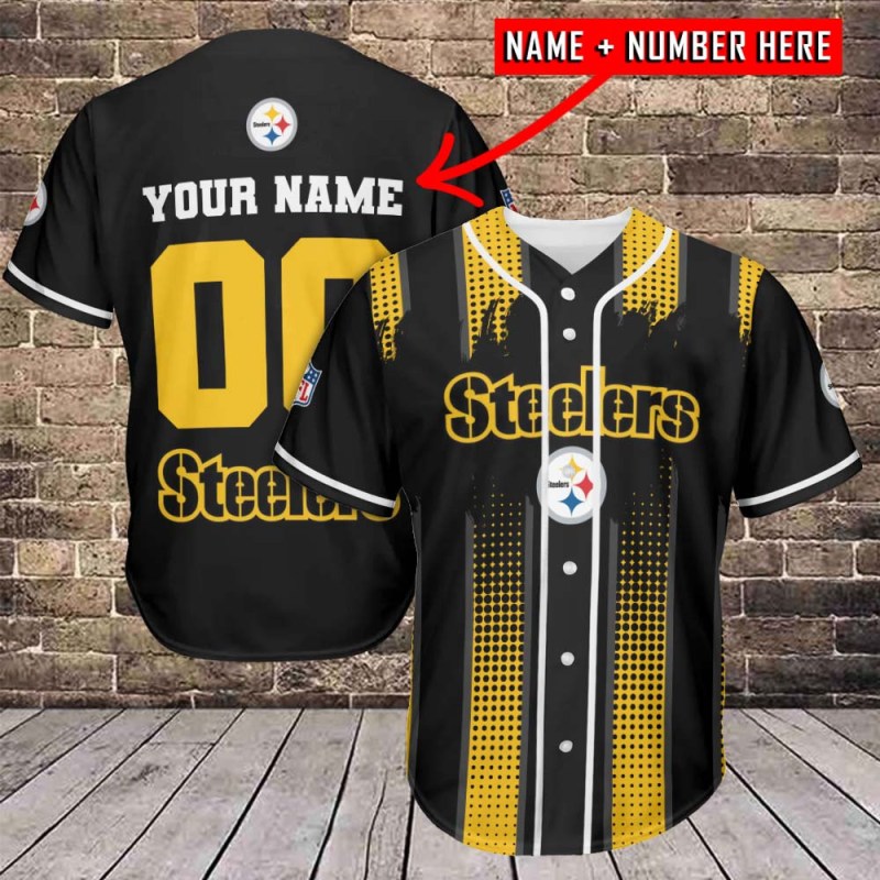 Pittsburgh Steelers Personalized Baseball Jersey