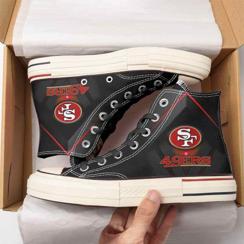 San Francisco 49ers High Top Canvas Shoes