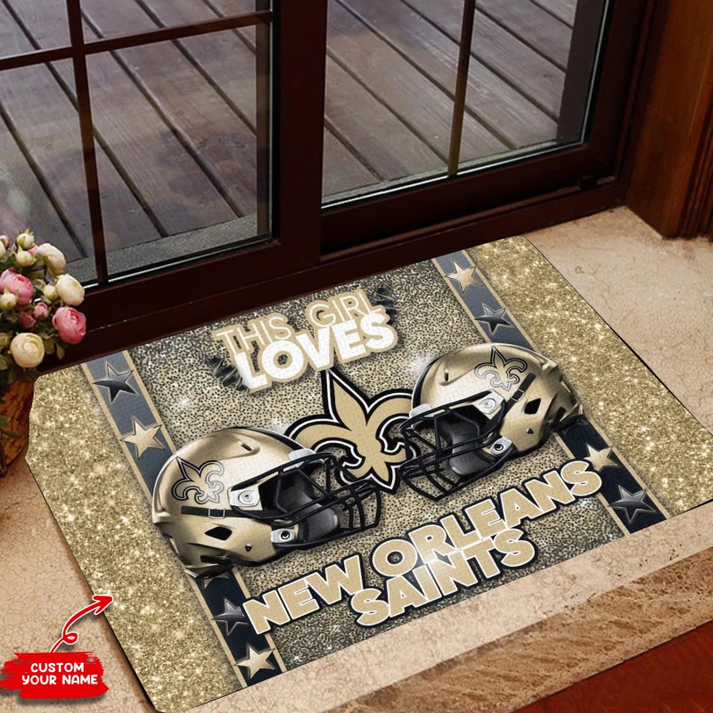 Personalized New Orleans Saints Doormat
