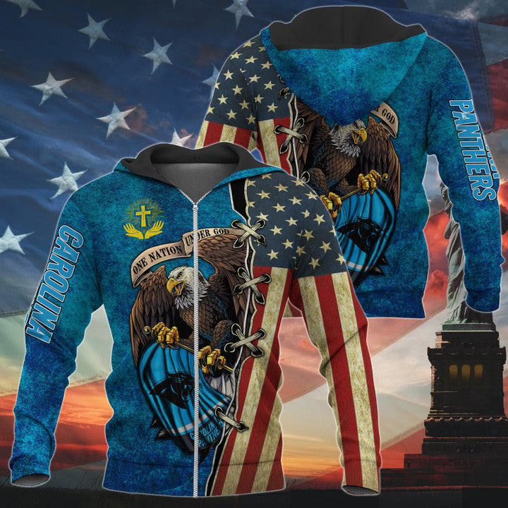 One Nation Under God Carolina Panthers Hoodie