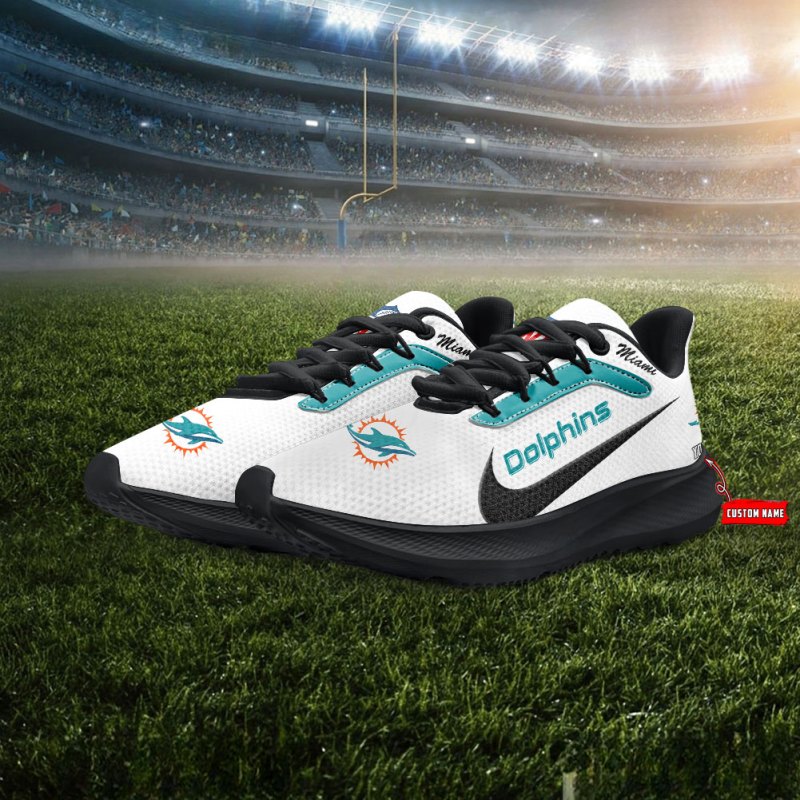 Miami Dolphins Patch Decor Running Shoes