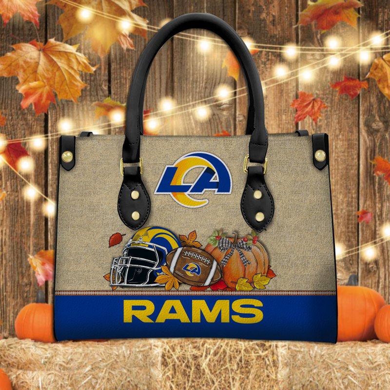 Los Angeles Rams Personalized Leather Hand Bag