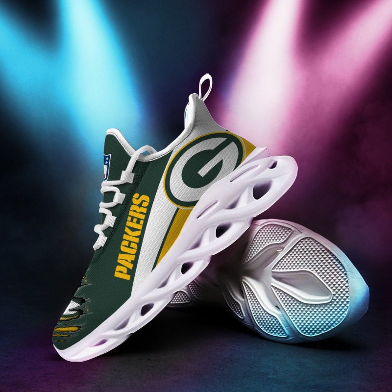 Green Bay Packers Yezy Running Sneakers 949 - Back View