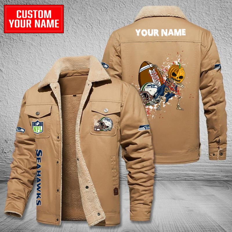 Seattle Seahawks Coffee Bomber Jacket