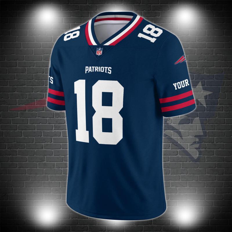 New England Patriots V-neck Football Jersey Side