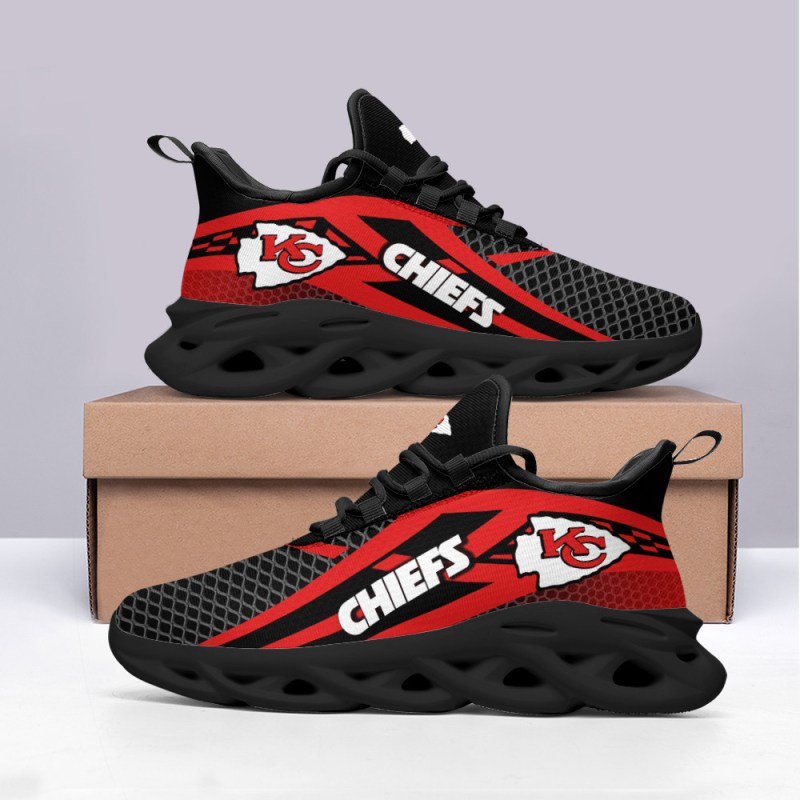 Kansas City Chiefs Yezy Running Sneakers Back View