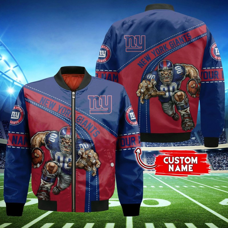 New York Giants Personalized Thick Bomber Jacket
