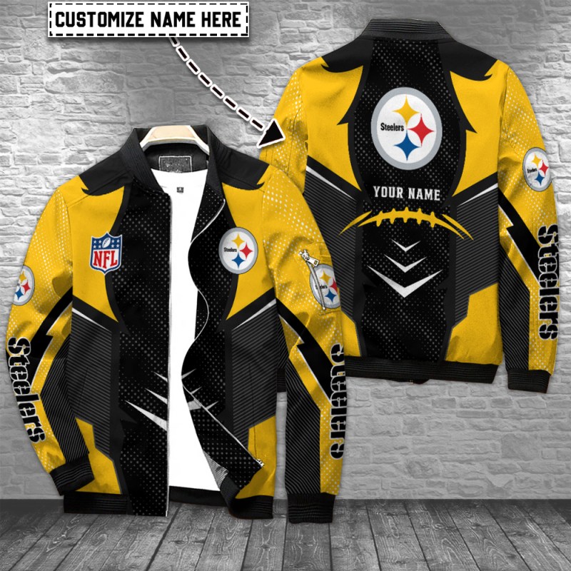 Pittsburgh Steelers Personalized Bomber Jacket