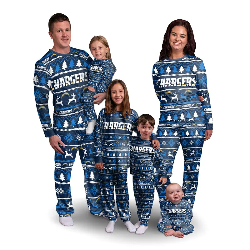 Los Angeles Chargers Family Holiday Pajamas