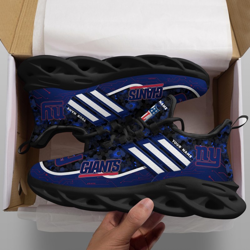 New York Giants Personalized Yezy Running Sneakers