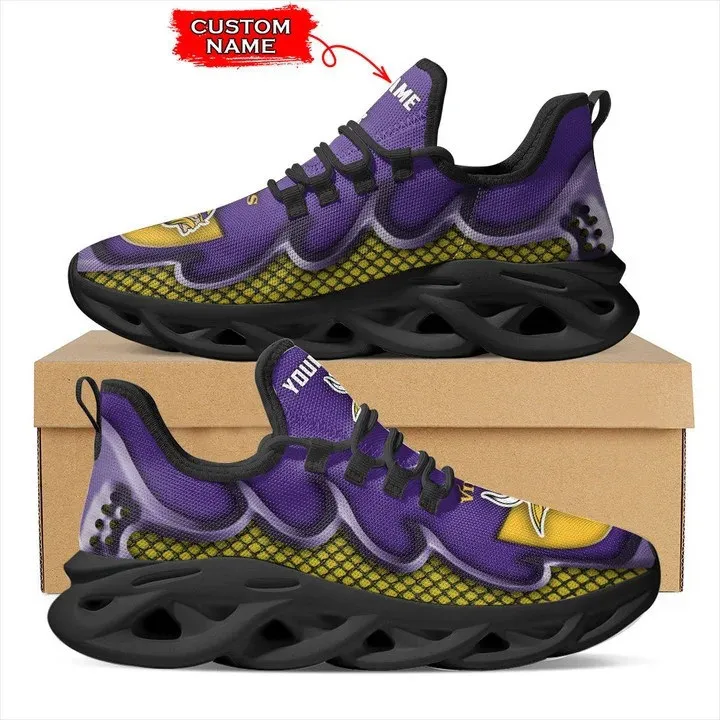 Minnesota Vikings Personalized Yezy Running Sneakers 4