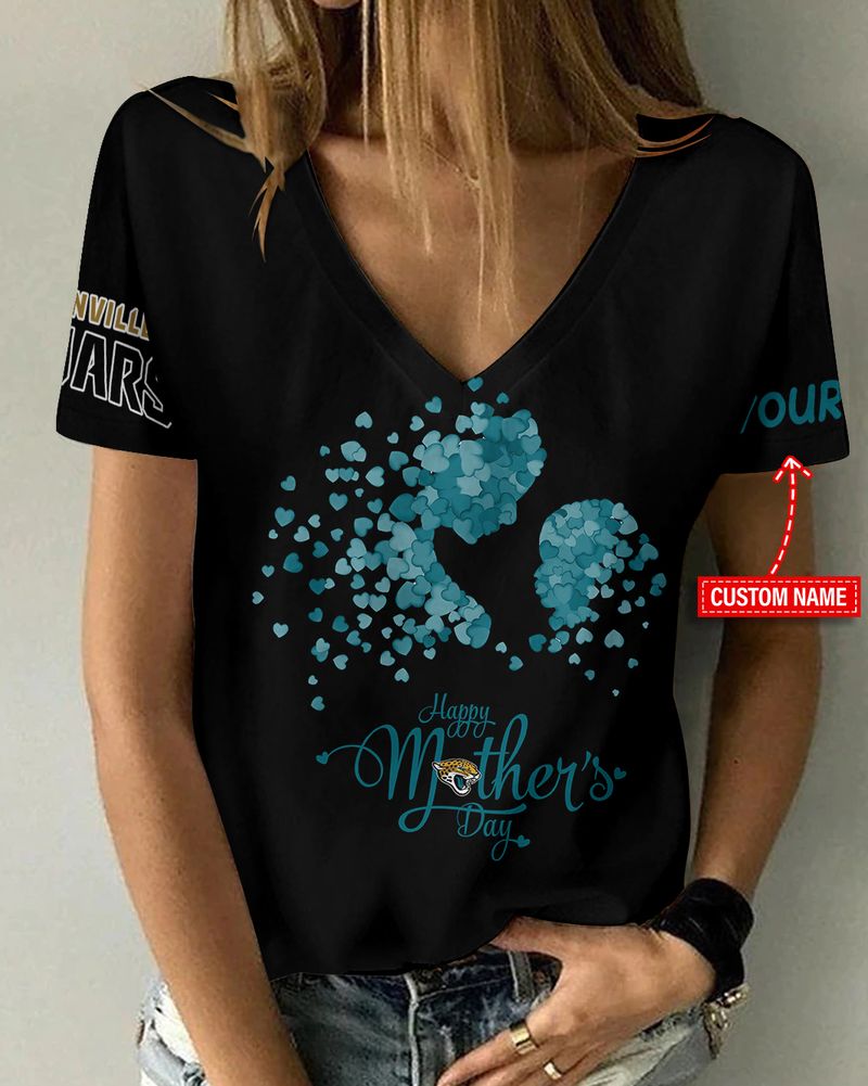 Jacksonville Jaguars Women V Neck T-Shirt