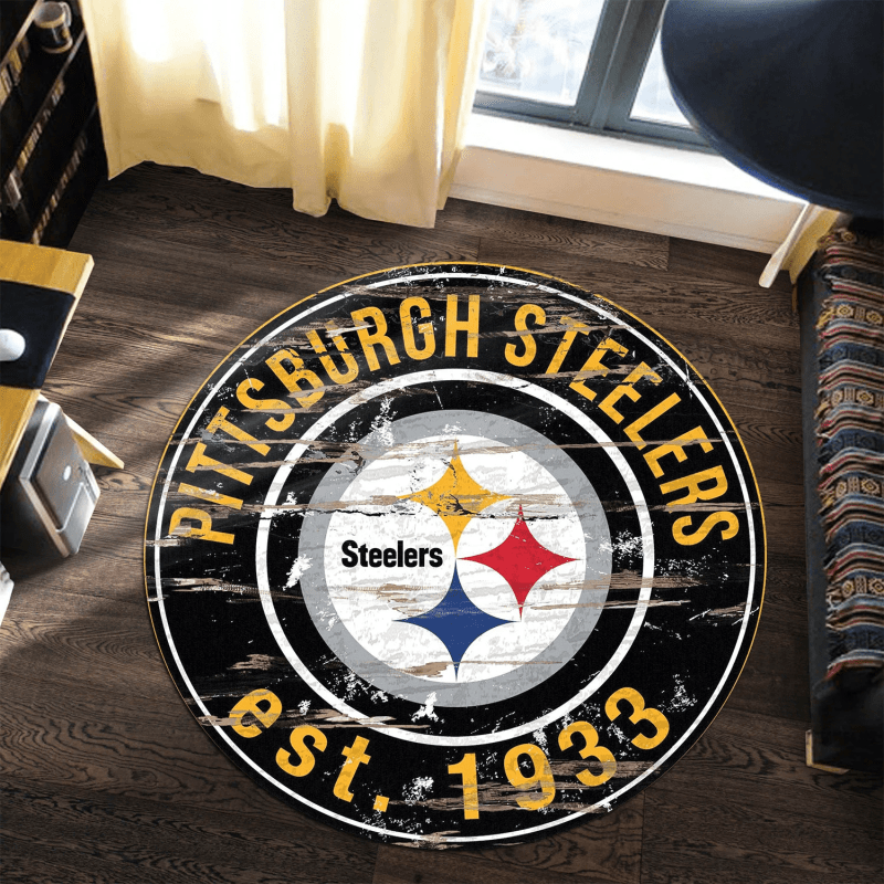 Pittsburgh Steelers Round Rug - Sports Apparel