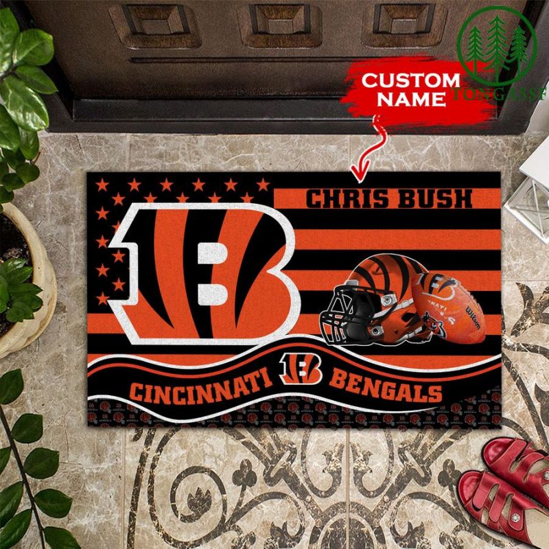 Cincinnati Bengals Personalized Doormat Alternate View