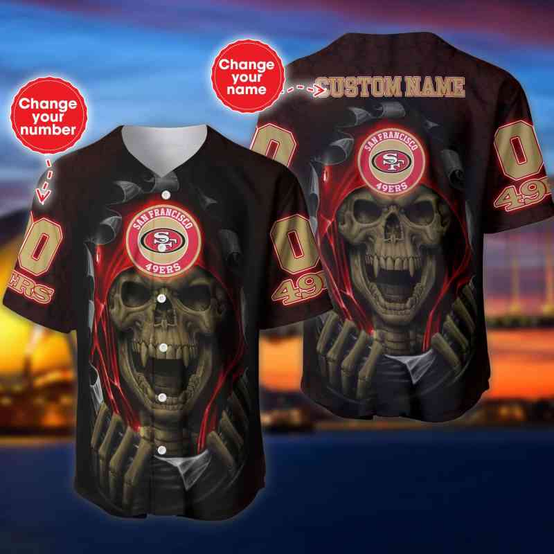 San Francisco 49ers Personalized Baseball Jersey