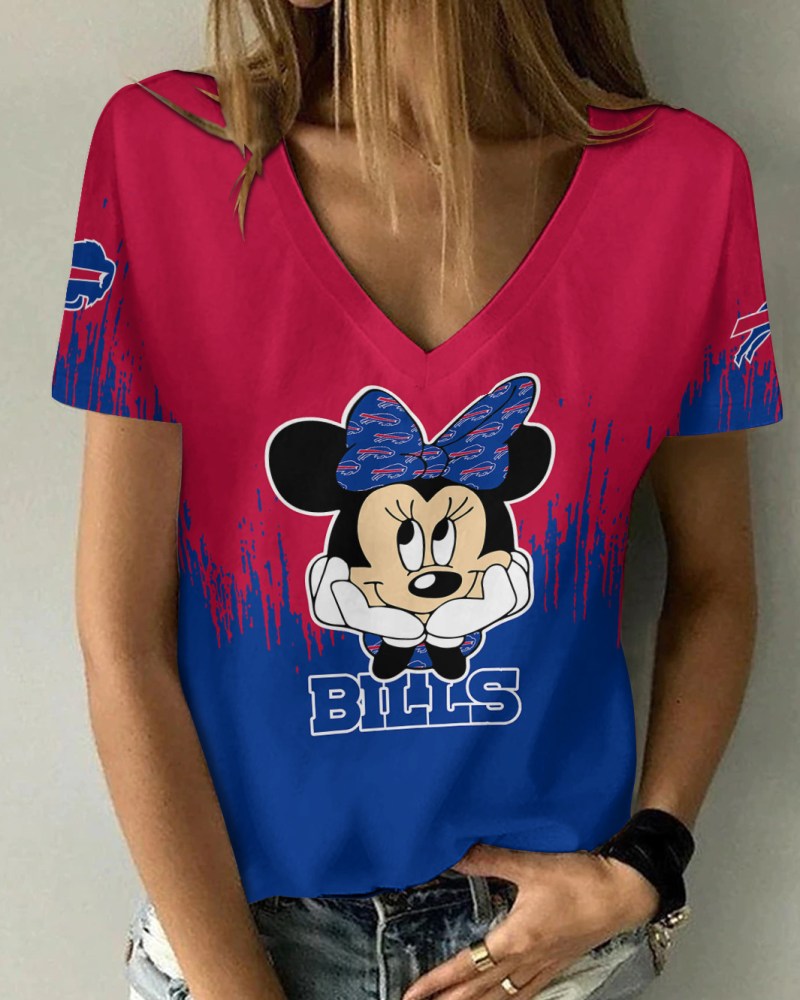 Buffalo Bills Personalized Summer V-neck T-shirt Image 1