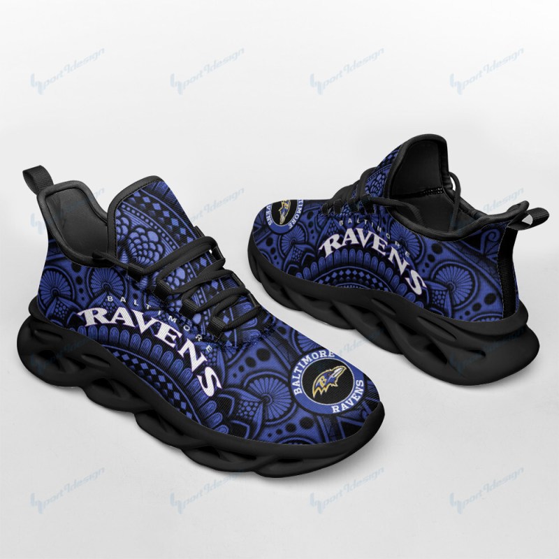 Back of Baltimore Ravens Sneakers