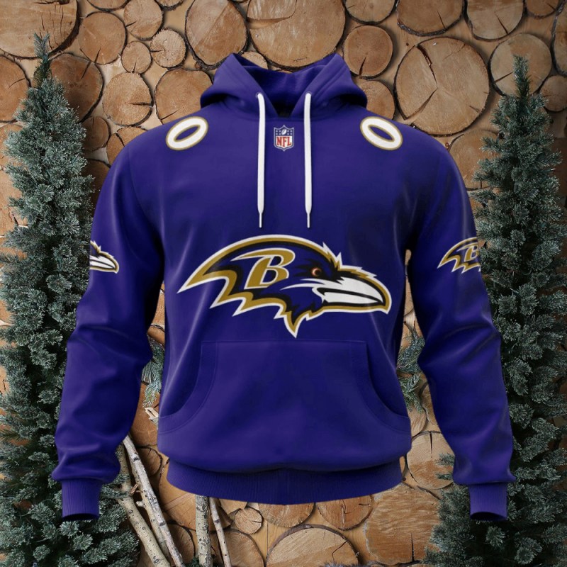 Baltimore Ravens Personalized Hoodie Back View