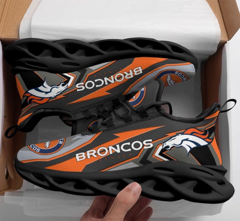 Denver Broncos Yezy Running Sneakers 349 7 Denver Sneakers Top View