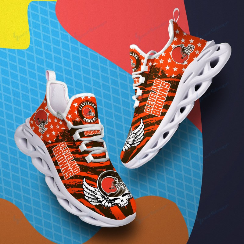 Cleveland Browns Yezy Running Sneakers