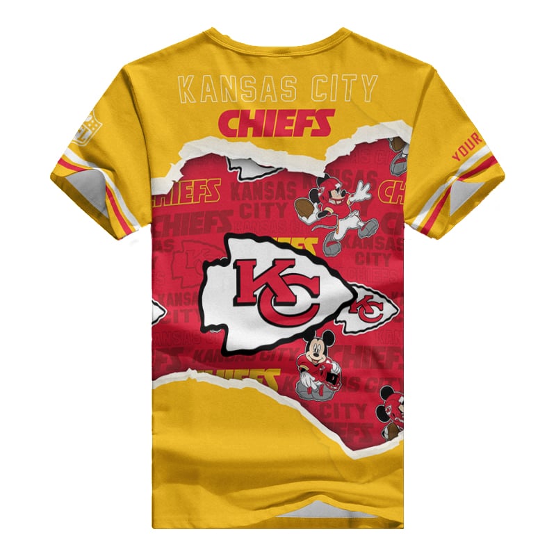 Kansas City Chiefs Personalized V-neck Women T-shirt 3