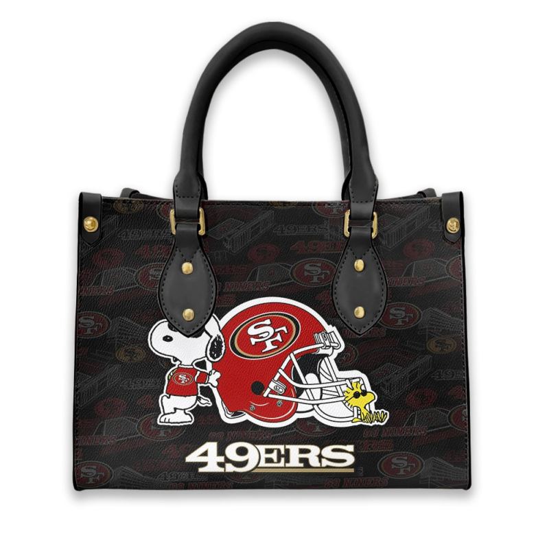 San Francisco 49ers Personalized Leather Hand Bag