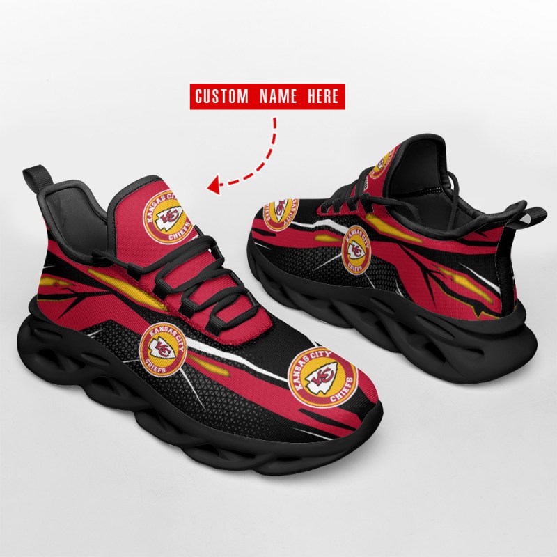 Kansas City Chiefs Personalized Yezy Running Sneakers Detail View