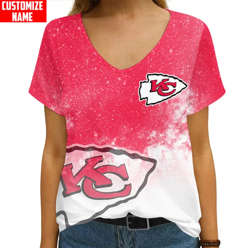 Kansas City Chiefs V-neck T-shirt