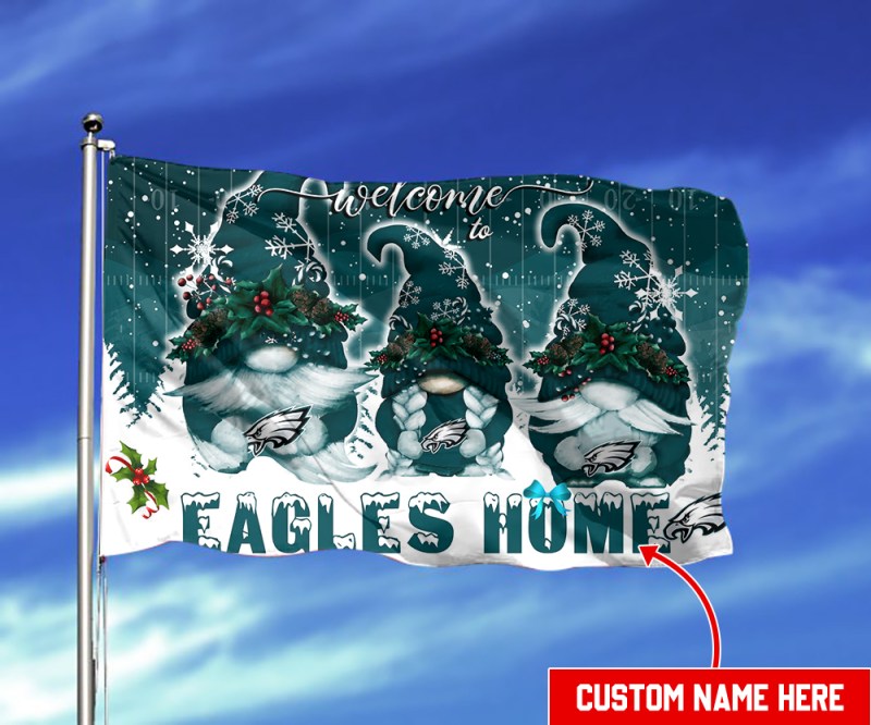 Philadelphia Eagles Christmas Personalized Flag