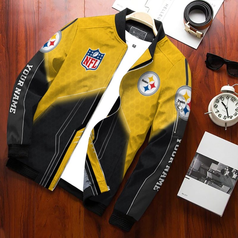 Pittsburgh Steelers Bomber Jacket Mockup3