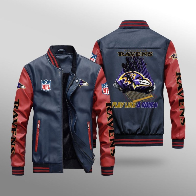 Stylish Baltimore Ravens Leather Jacket