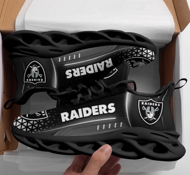 Las Vegas Raiders Yezy Running Sneakers Side View