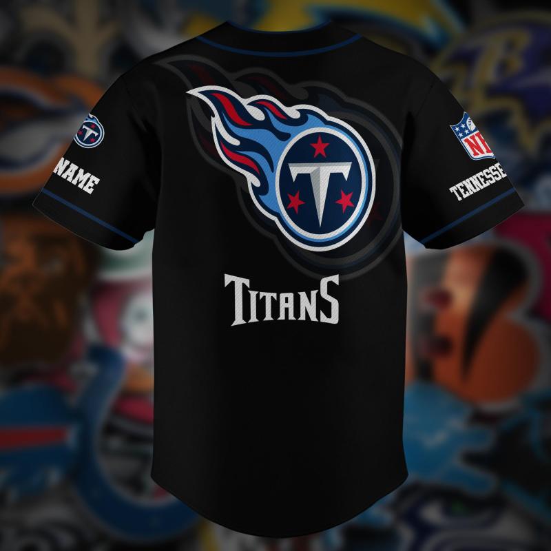 Tennessee Titans Custom Baseball Shirt Back