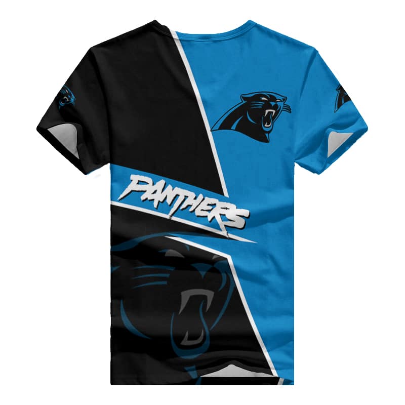 Carolina Panthers V-neck Women T-shirt - Back View