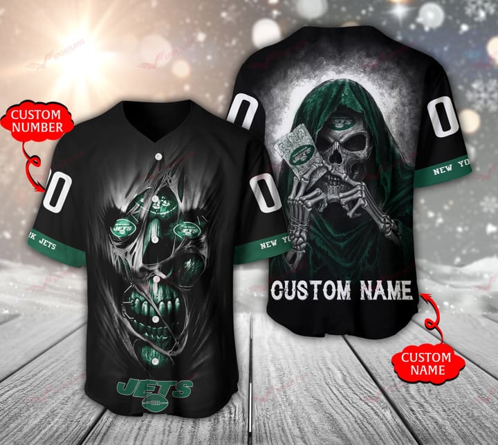 New York Jets Personalized Baseball Jersey