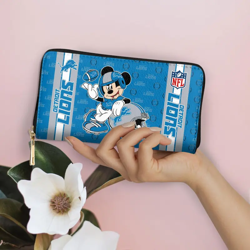 Detroit Lions Women's Zip Around Wallet