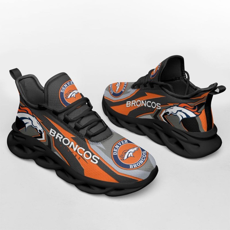 Denver Broncos Yezy Running Sneakers 349 8 Denver Sneakers Back View