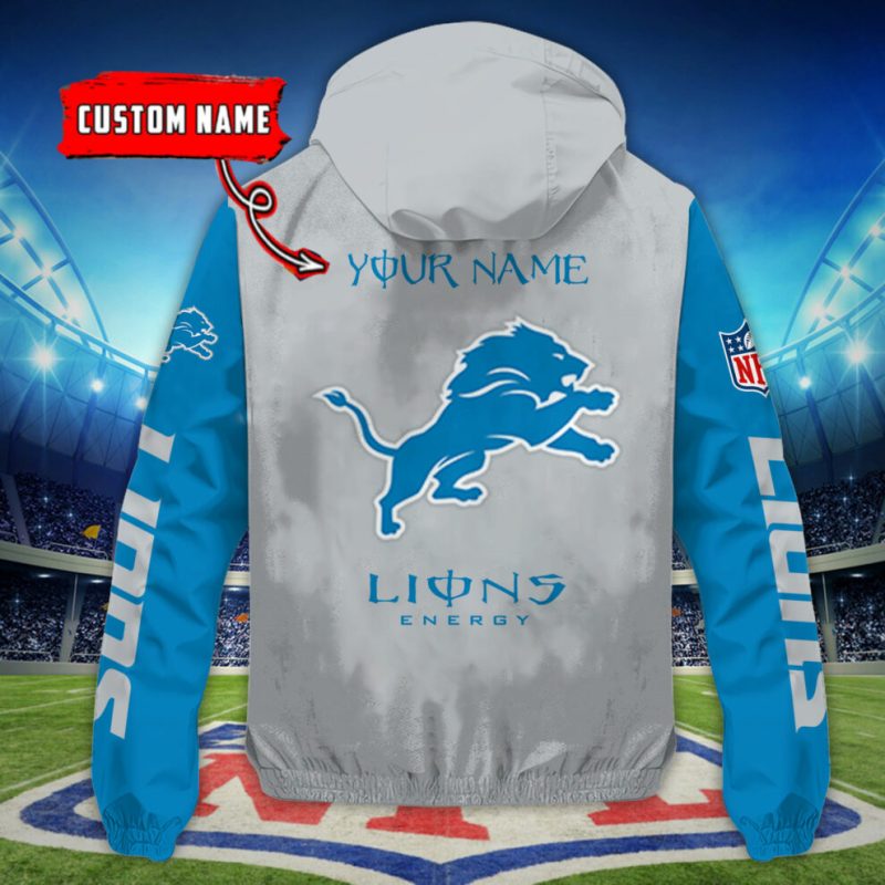 Detroit Lions Outdoor Jacket - Back View