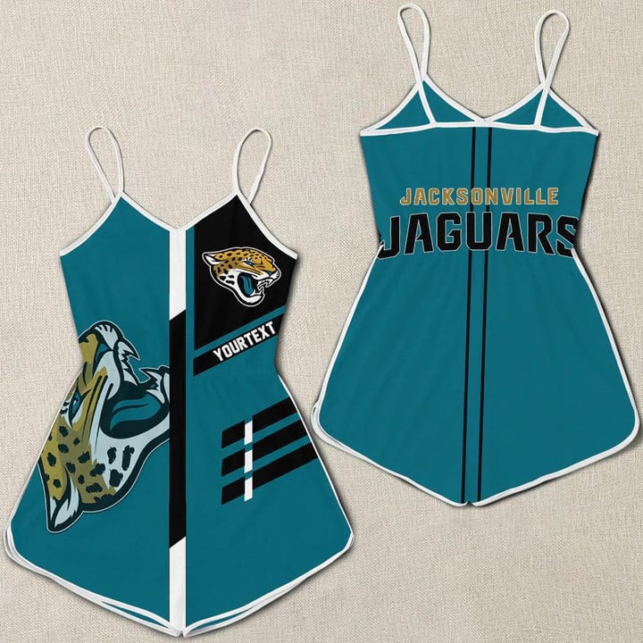 Jacksonville Jaguars Women Romper Jumpsuit 3D Printed