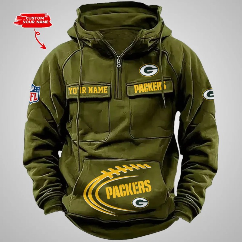 Stylish Green Bay Packers Zip Hoodie