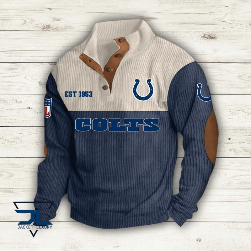 Indianapolis Colts Colorful Stand Collar Sweatshirt