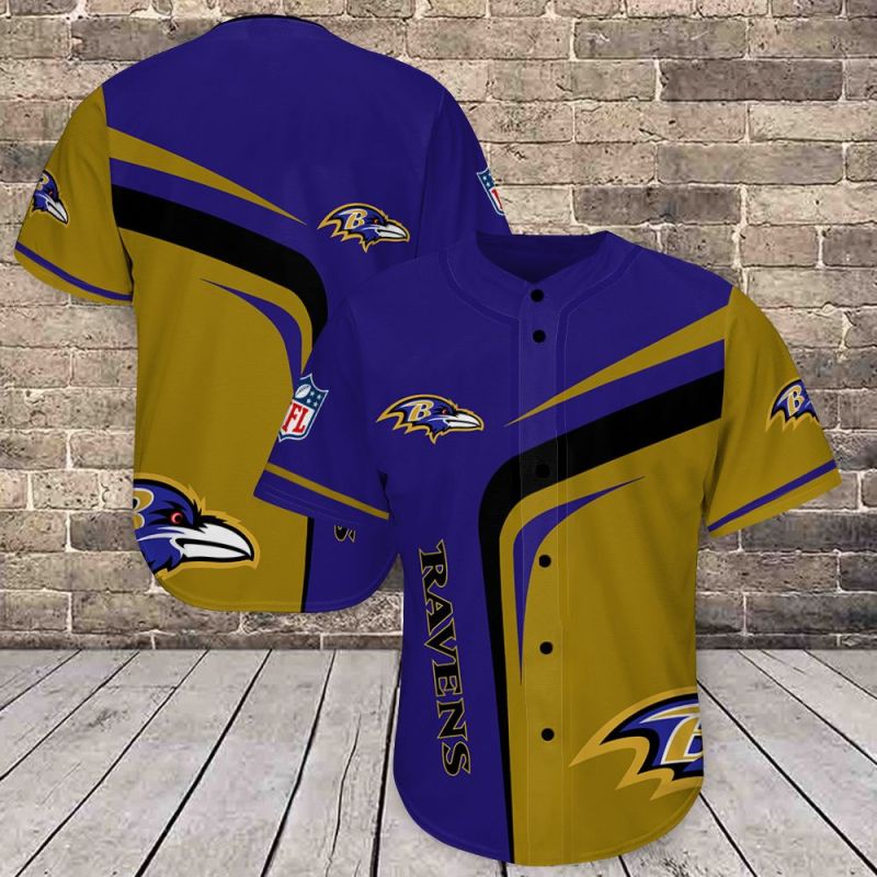 Baltimore Ravens Baseball Jersey Shirt