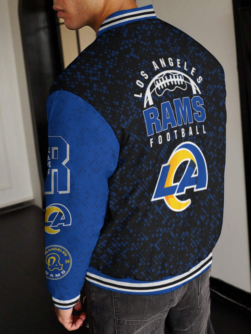 Los Angeles Rams Varsity Jacket Back View