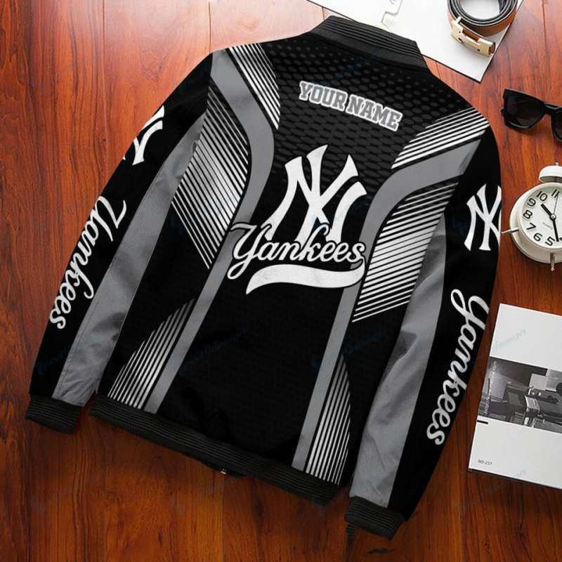 New York Yankees Personalized Bomber Jacket Back