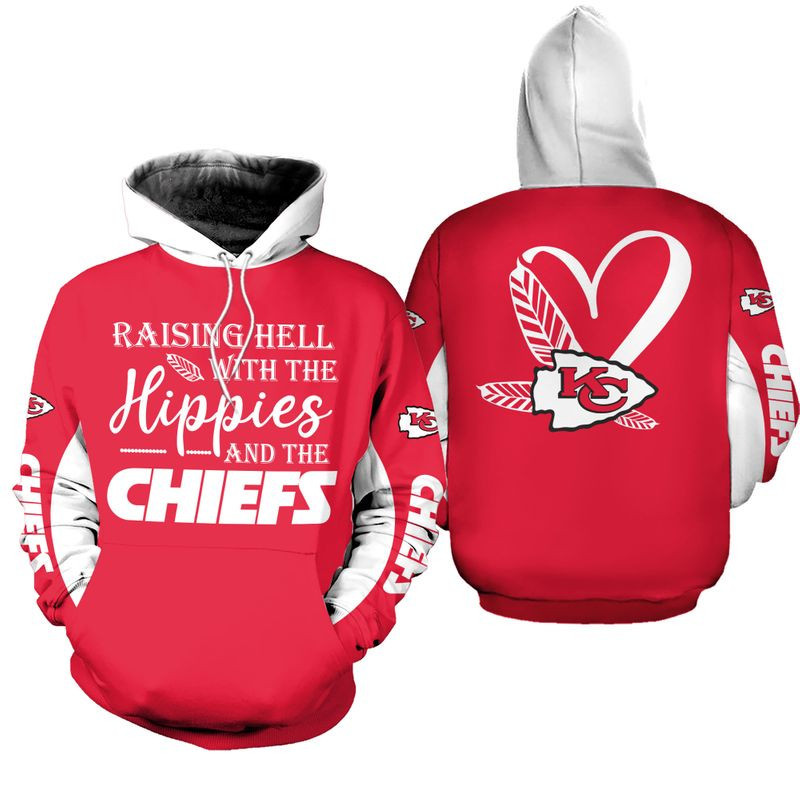 NFL Kansas City Chiefs Limited Edition All Over Print Hoodie Sweatshirt