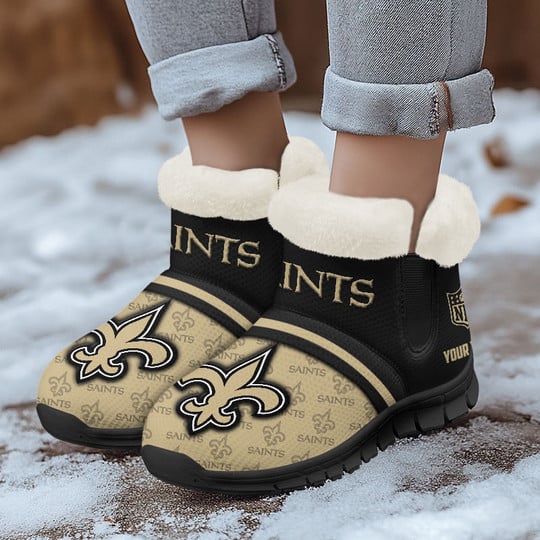 New Orleans Saints Comfy Winter Snow Boots