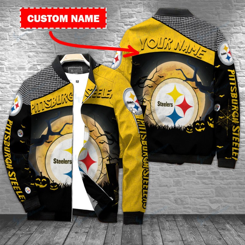 Pittsburgh Steelers Bomber Jacket Front