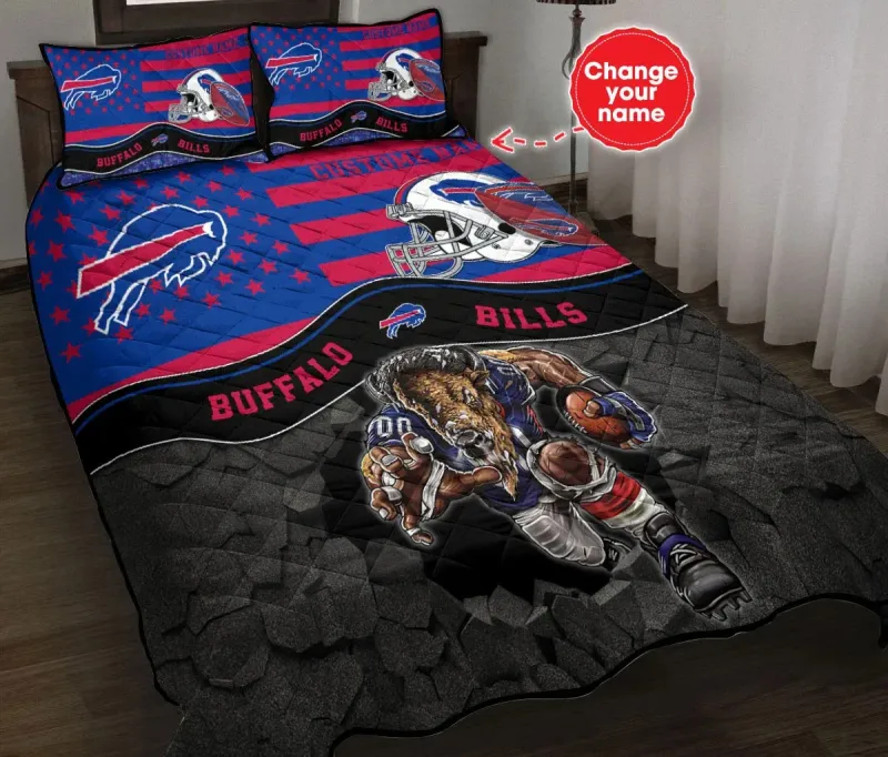 Carolina Panthers Personalized Quilt Set